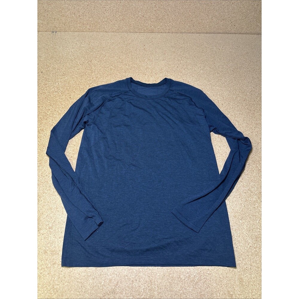 Lululemon Men's Metal Vent Tech Long-Sleeve Shirt Blue Size XL I3